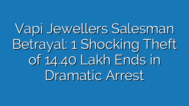 Vapi Jewellers Salesman Betrayal: 1 Shocking Theft of 14.40 Lakh Ends in Dramatic Arrest Vapi Jewellers Salesman Betrayal: 1 Shocking Theft of 14.40 Lakh Ends in Dramatic Arrest